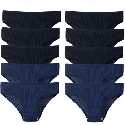 BZEL 10PCS/Set Ženske gaćice Seksi prozračno donje rublje Udobno donje rublje Pamučne prugaste gaćice Modne udobne gaćice Rasprodaja