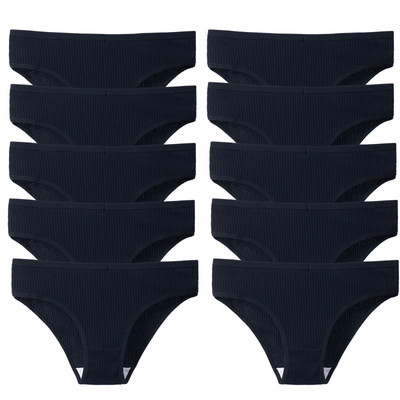 BZEL 10PCS/Set Ženske gaćice Seksi prozračno donje rublje Udobno donje rublje Pamučne prugaste gaćice Modne udobne gaćice Rasprodaja