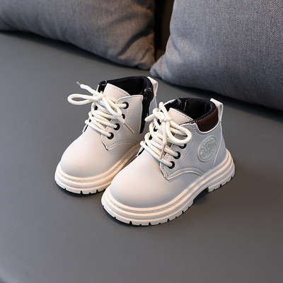 2022 Cizme noi pentru fete Cizme de cauciuc pentru copii Cizme de mișcare pentru băieți Cizme de toamnă din piele Cizme de cauciuc pentru fete cu fermoar dublu