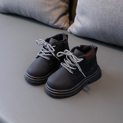 2022 Cizme noi pentru fete Cizme de cauciuc pentru copii Cizme de mișcare pentru băieți Cizme de toamnă din piele Cizme de cauciuc pentru fete cu fermoar dublu