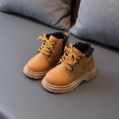 2022 Cizme noi pentru fete Cizme de cauciuc pentru copii Cizme de mișcare pentru băieți Cizme de toamnă din piele Cizme de cauciuc pentru fete cu fermoar dublu