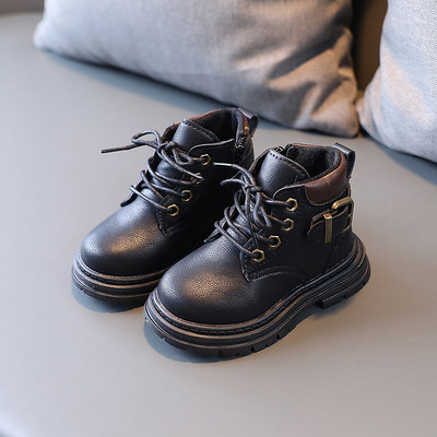 2022 Cizme noi pentru fete Cizme de cauciuc pentru copii Cizme de mișcare pentru băieți Cizme de toamnă din piele Cizme de cauciuc pentru fete cu fermoar dublu