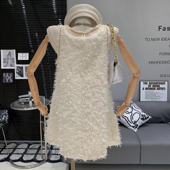 Γυναικείο αμάνικο γυναικείο φόρεμα 2023 με ιδιοσυγκρασία με φούντα τουίντ με αρωματικό στυλ