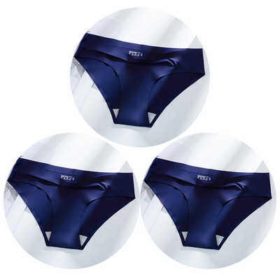 TrowBridge 3 vnt. / rinkinys, vienspalviai moteriškos kelnaitės kvėpuojančios besiūlės apatinės šilko satino seksualios kelnaitės plonas jaukus apatinis trikotažas Karštas išpardavimas