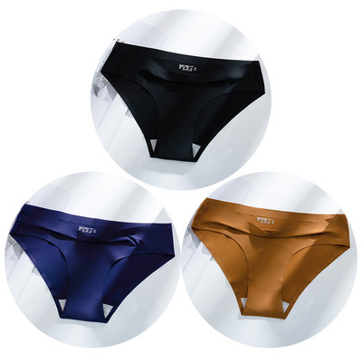 TrowBridge 3 vnt. / rinkinys, vienspalviai moteriškos kelnaitės kvėpuojančios besiūlės apatinės šilko satino seksualios kelnaitės plonas jaukus apatinis trikotažas Karštas išpardavimas