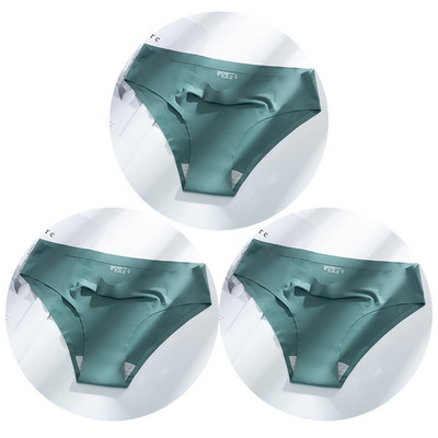 TrowBridge 3 vnt. / rinkinys, vienspalviai moteriškos kelnaitės kvėpuojančios besiūlės apatinės šilko satino seksualios kelnaitės plonas jaukus apatinis trikotažas Karštas išpardavimas