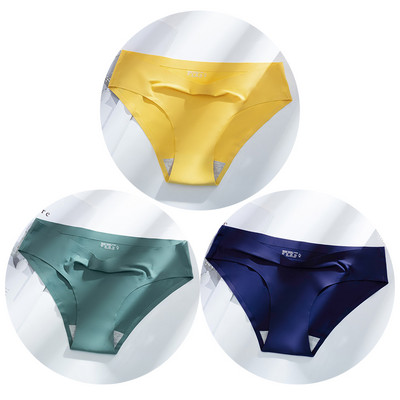 TrowBridge 3 vnt. / rinkinys, vienspalviai moteriškos kelnaitės kvėpuojančios besiūlės apatinės šilko satino seksualios kelnaitės plonas jaukus apatinis trikotažas Karštas išpardavimas