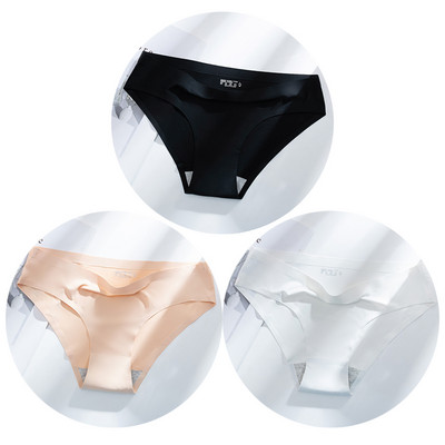 TrowBridge 3 vnt. / rinkinys, vienspalviai moteriškos kelnaitės kvėpuojančios besiūlės apatinės šilko satino seksualios kelnaitės plonas jaukus apatinis trikotažas Karštas išpardavimas