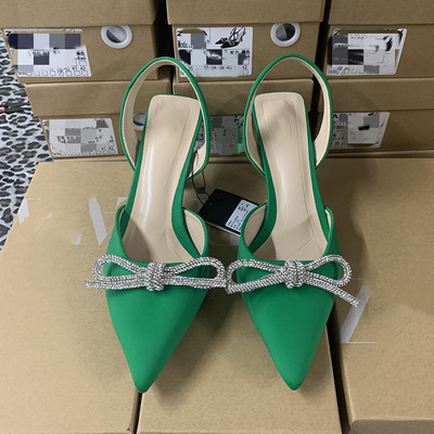 Pantofi de marcă Pompe pentru femei Sandale cu strasuri pentru femei Tocuri înalte Pantofi albi sexy, cu vârf ascuțit, pantofi de nuntă de bal de absolvire pentru femei