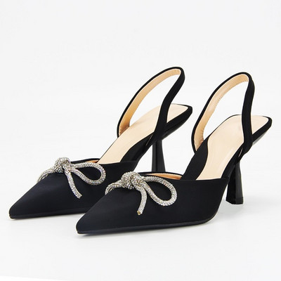 Pantofi de marcă Pompe pentru femei Sandale cu strasuri pentru femei Tocuri înalte Pantofi albi sexy, cu vârf ascuțit, pantofi de nuntă de bal de absolvire pentru femei