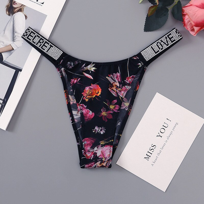 Sjajne tange sa kamenčićima Ženske gaćice niskog struka Seksi modno donje rublje Ženske gaćice Lingere Udobne gaćice