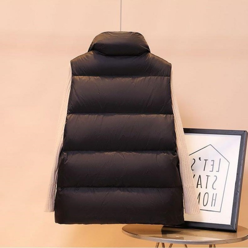 Vestă din bumbac pentru femei, iarnă 2022, noua modă, cu cusături, vestă cu guler vertical