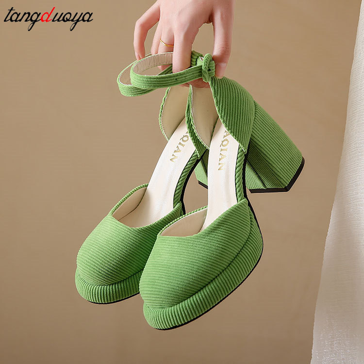 2023 noi pantofi cu toc înalt pentru femei Mary Janes Lolita pantofi cu platformă groasă, sandale, pantofi pentru petrecere de vară, pantofi pentru femei