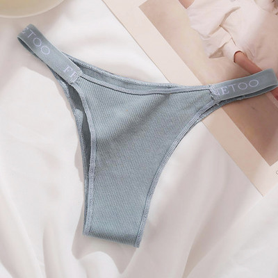 Ženske pamučne bikini tange Ženske seksi FINETOO Letter brazilske gaćice Bešavne intimne gaćice niskog struka Intimno donje rublje