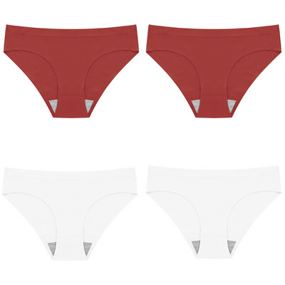 Set 4 bucăți Chiloți damă Slik Lenjerie de corp pentru femei Chiloți 13 culori Femei fără cusături Lenjerie slip 3XL Chiloți de damă 4 buc.