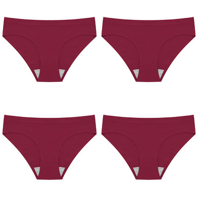 Set 4 bucăți Chiloți damă Slik Lenjerie de corp pentru femei Chiloți 13 culori Femei fără cusături Lenjerie slip 3XL Chiloți de damă 4 buc.