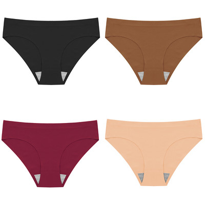 Set 4 bucăți Chiloți damă Slik Lenjerie de corp pentru femei Chiloți 13 culori Femei fără cusături Lenjerie slip 3XL Chiloți de damă 4 buc.