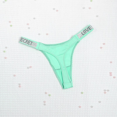 Chiloți cu strasuri pentru femei sexy, cu talie joasă, șiruri, fără sudură, lenjerie de corp de culoare strălucitoare, lenjerie secretă în spate, chiloți Tanga