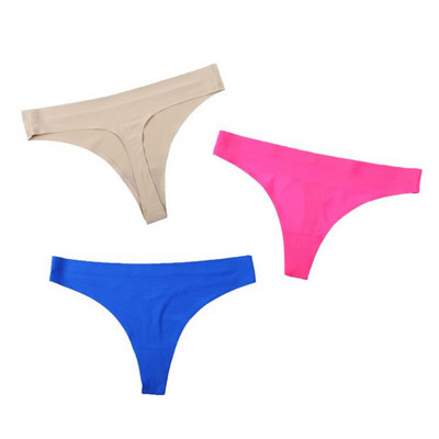 3 kom/pak. Žensko bešavno donje rublje od ledene svile, jednobojne seksi tange, ženske sportske intimne gaćice S-XL