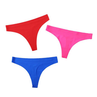 3 kom/pak. Žensko bešavno donje rublje od ledene svile, jednobojne seksi tange, ženske sportske intimne gaćice S-XL