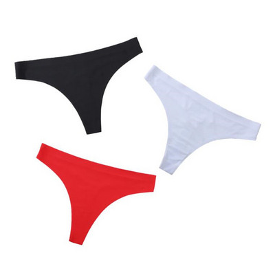 3 kom/pak. Žensko bešavno donje rublje od ledene svile, jednobojne seksi tange, ženske sportske intimne gaćice S-XL