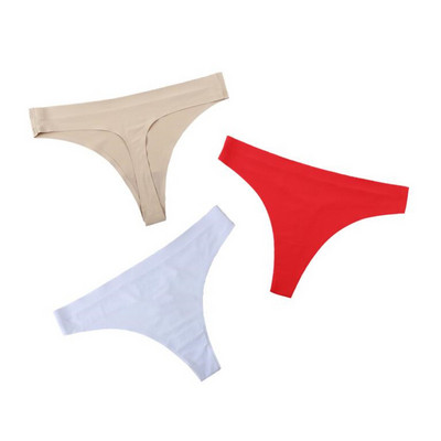 3 kom/pak. Žensko bešavno donje rublje od ledene svile, jednobojne seksi tange, ženske sportske intimne gaćice S-XL