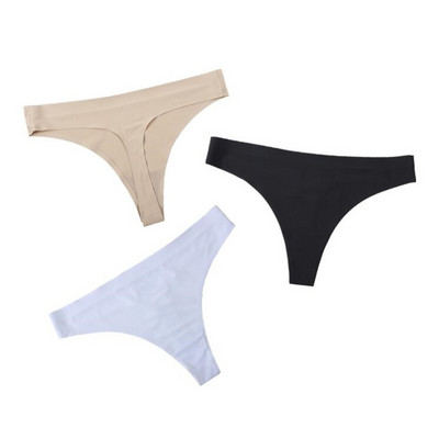 3 kom/pak. Žensko bešavno donje rublje od ledene svile, jednobojne seksi tange, ženske sportske intimne gaćice S-XL
