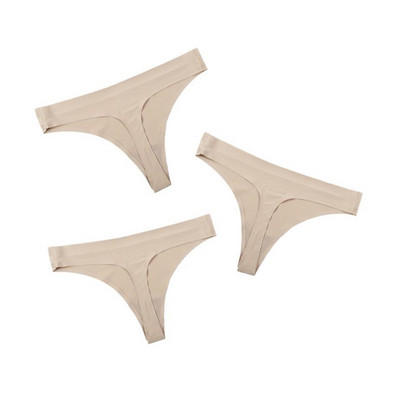 3 kom/pak. Žensko bešavno donje rublje od ledene svile, jednobojne seksi tange, ženske sportske intimne gaćice S-XL