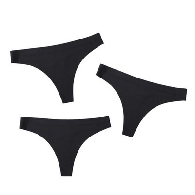 3 kom/pak. Žensko bešavno donje rublje od ledene svile, jednobojne seksi tange, ženske sportske intimne gaćice S-XL