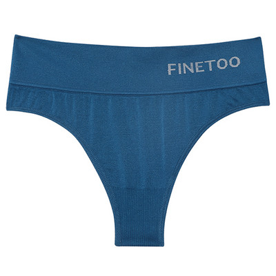 Tanga fără cusături cu talie mijlocie Chiloți moale cu spate în T M-2XL Lenjerie de corp cu șnur Chiloți Bikini cu litere pentru femei Lenjerie pentru femei