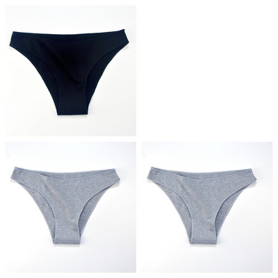 3 buc. Lenjerie de corp din bumbac M-XXL Chiloți fără sudură pentru femei Slip cu talie joasă pentru femei Chiloți confortabili de culoare solidă Lenjerie respirabilă