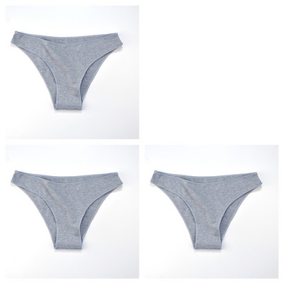 3 buc. Lenjerie de corp din bumbac M-XXL Chiloți fără sudură pentru femei Slip cu talie joasă pentru femei Chiloți confortabili de culoare solidă Lenjerie respirabilă