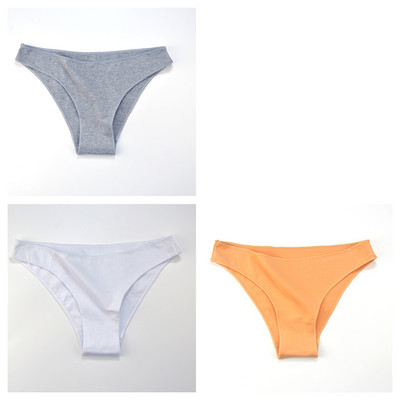 3 buc. Lenjerie de corp din bumbac M-XXL Chiloți fără sudură pentru femei Slip cu talie joasă pentru femei Chiloți confortabili de culoare solidă Lenjerie respirabilă