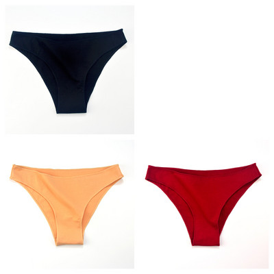 3 buc. Lenjerie de corp din bumbac M-XXL Chiloți fără sudură pentru femei Slip cu talie joasă pentru femei Chiloți confortabili de culoare solidă Lenjerie respirabilă