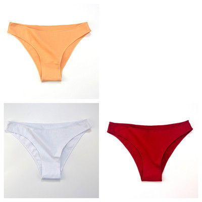 3 buc. Lenjerie de corp din bumbac M-XXL Chiloți fără sudură pentru femei Slip cu talie joasă pentru femei Chiloți confortabili de culoare solidă Lenjerie respirabilă