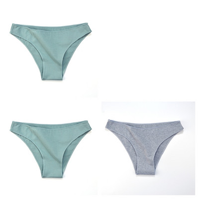 3 buc. Lenjerie de corp din bumbac M-XXL Chiloți fără sudură pentru femei Slip cu talie joasă pentru femei Chiloți confortabili de culoare solidă Lenjerie respirabilă