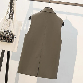Μόδα κοστούμι Γυναικείο γιλέκο Νέο 2022 Γυναικείο γιλέκο Φαρδύ φθινοπωρινό άνοιξη απλό αμάνικο casual σακάκι γιλέκα παλτό Γυναικείο μπουφάν