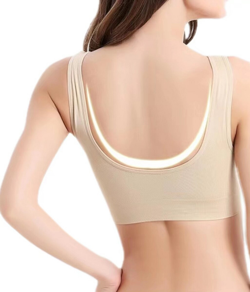 Dámske bezšvové podprsenky, tielko, spodná bielizeň, crop top XXL 3XL, čierna, čistá farba, šport, telocvičňa, beh, fitness, joga