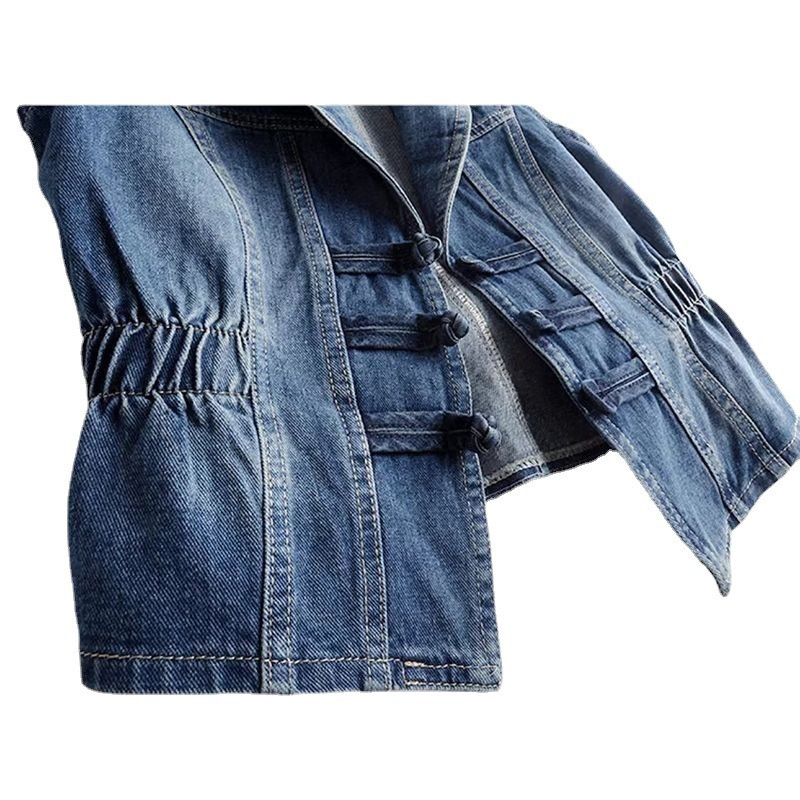 Vestă de blugi 2022 pentru femei, nouă, de primăvară, toamnă, blugi fără mâneci, veste, veste, scurte, toate asortate, ocazionale, maiuri pentru femei