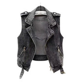 Proljeće jesen Ženski traper prsluk Modni novi prsluk 2023. Ženski kratki prsluci bez rukava za sve vrste Ženska gornja odjeća