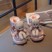 2023 noi fete drăguță păpușă pantofi din bumbac iarnă pluș cizme calde de zăpadă pantofi ușoare anti-alunecare casual