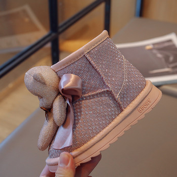 2023 Νέα χαριτωμένα βαμβακερά παπούτσια για κορίτσια για κούκλα Χειμερινά βελούδινα ζεστά μποτάκια χιονιού Ελαφριά αντιολισθητικά παπούτσια casual