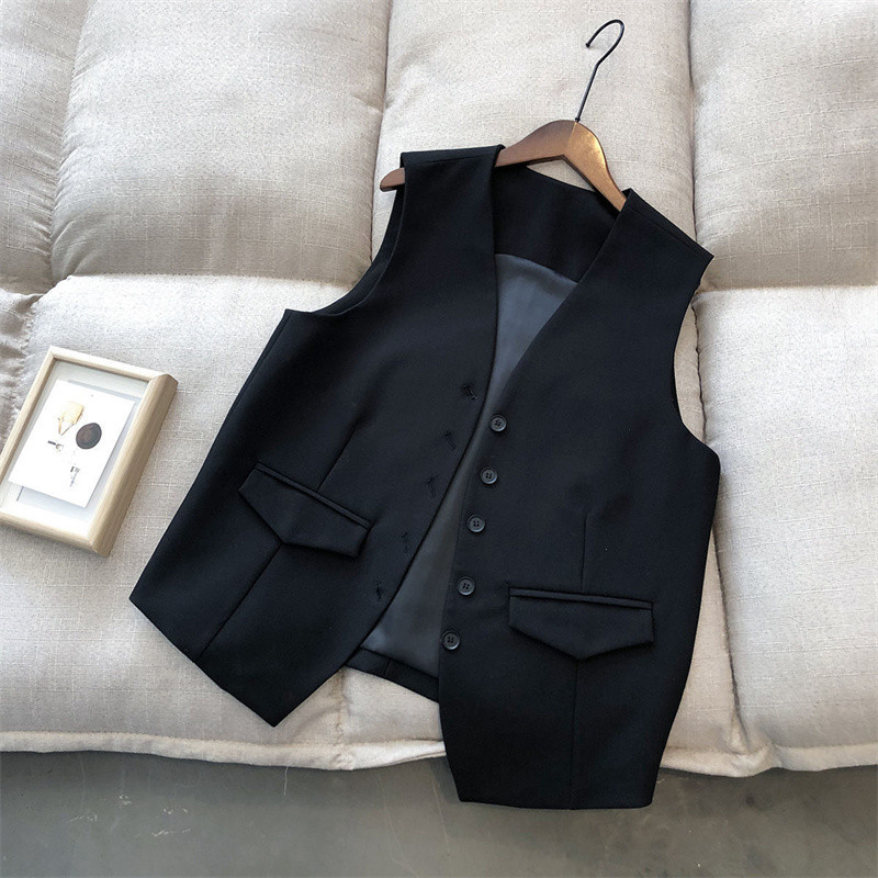 Veste pentru femei Blazer, primăvară, toamnă 2022, nou stil britanic, ocazional, pentru costum, jachetă pentru femei, vestă fără mâneci, jachete pentru femei