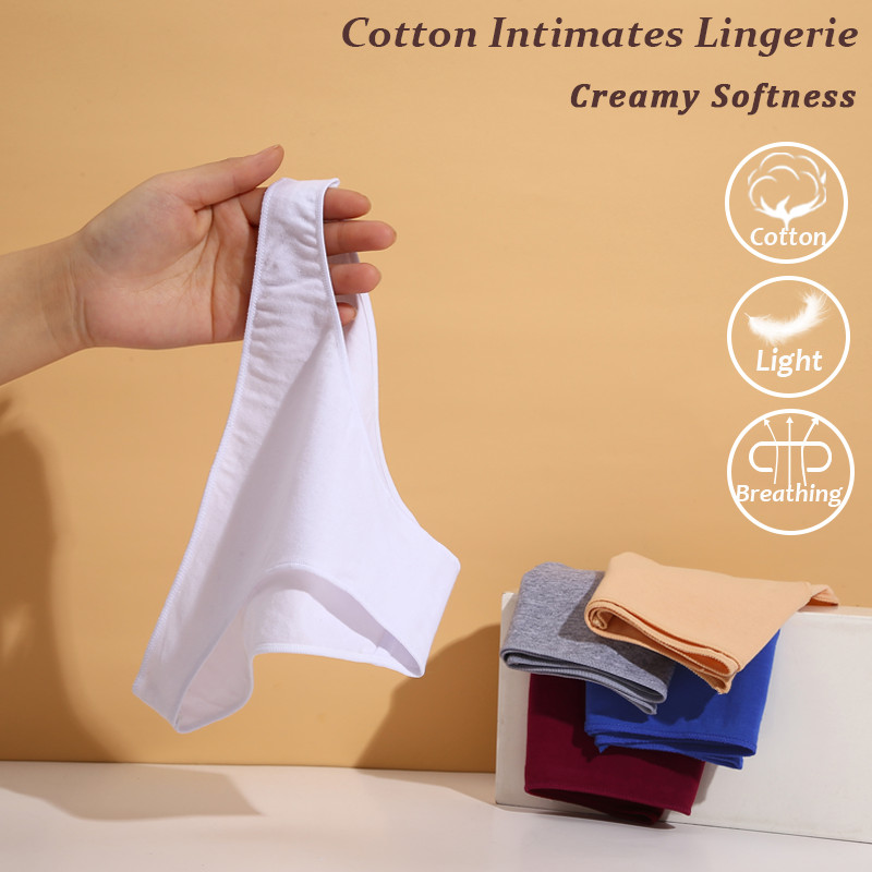 Bešavne ženske pamučne gaćice Ženske gaćice Intimno Čvrsto prozračno donje rublje Žensko udobno donje rublje niskog struka 4 KOM/Set
