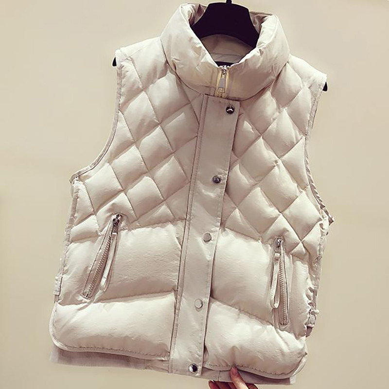 Diamond καρό γυναικεία ζακέτα βαμβακερά γιλέκα απλότητα Κομψή μόδα casual παχύ μπουφάν Χειμερινό γυναικείο κοντό αμάνικο παλτό