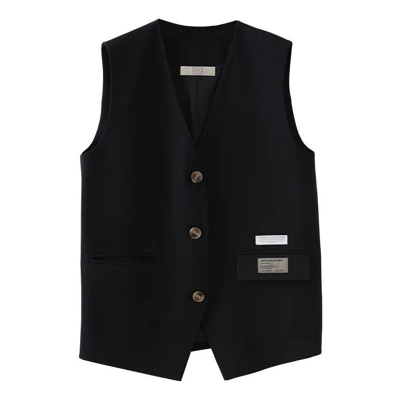 Modno odijelo, prsluk, novo žensko novo proljeće i jesen 2022., tanko, slobodno, u britanskom stilu, ležerna jakna bez rukava, ženski prsluk sako