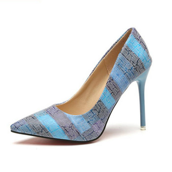 Обувки за жени 2022 г. Разноцветни дамски обувки с високи токчета 10 CM Единични обувки Дамски летни лачени дамски обувки за сватбено парти
