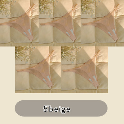 5 buc/lot Chiloți sport din mătase, fără cusături, lenjerie de corp, fără sudură, confort pentru femei Chiloți în formă de T sexy.