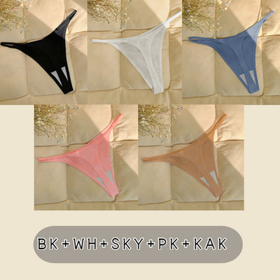 5 buc/lot Chiloți sport din mătase, fără cusături, lenjerie de corp, fără sudură, confort pentru femei Chiloți în formă de T sexy.