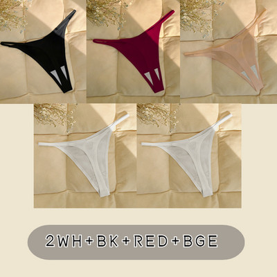 5 buc/lot Chiloți sport din mătase, fără cusături, lenjerie de corp, fără sudură, confort pentru femei Chiloți în formă de T sexy.